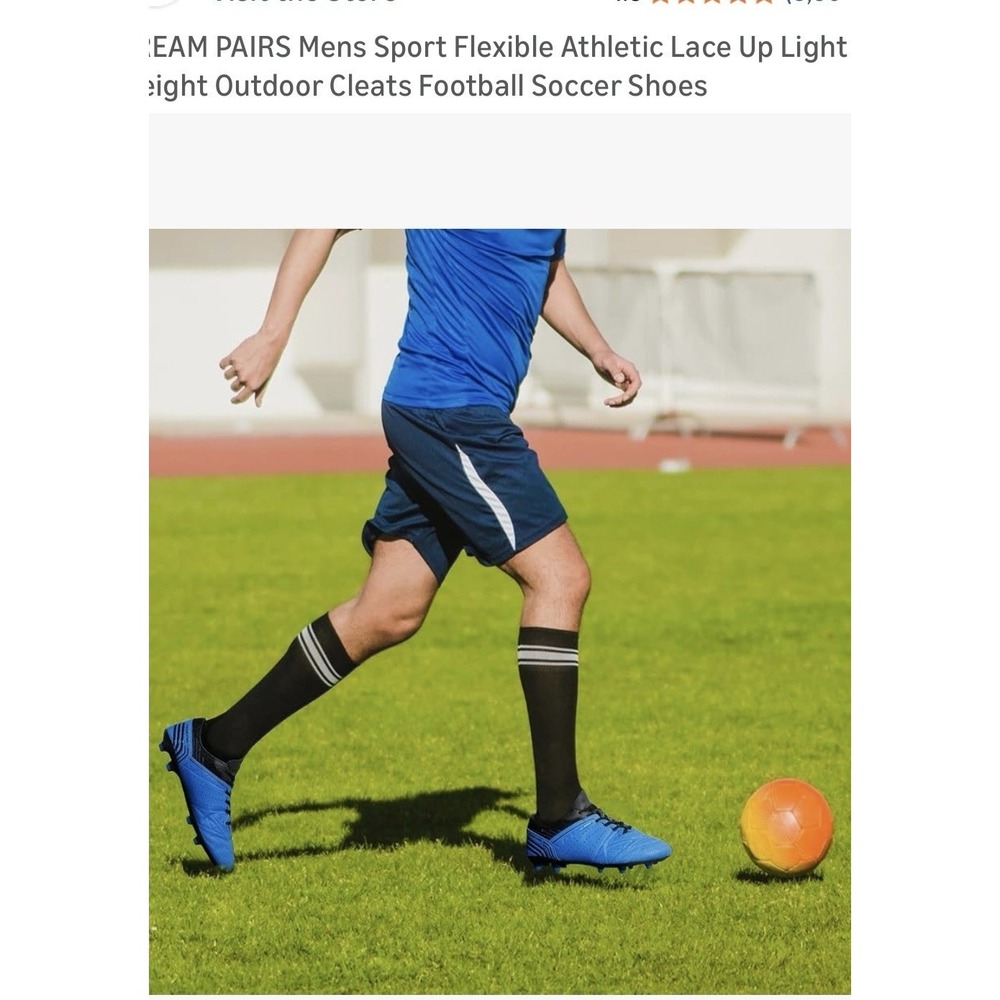 Men Classic Soccer Shoes‎ Lightweight Soccer Cleats Football Shoes US Size 10.5 - Picture 3 of 7